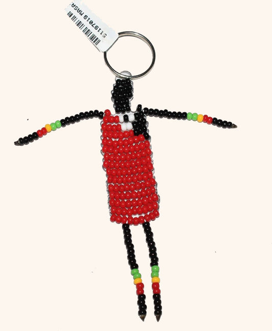 Beaded Figure Keychain – Olng’ejuk le Enkare e Nkae (Vessel of the Adornment Spirit) – Umoja Edition.
