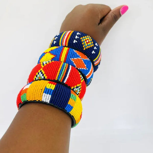 Maasai Beaded Bracelet Set – Enkare e Nkae Sidai (Adornment of the Spirit) – Power Edition.
