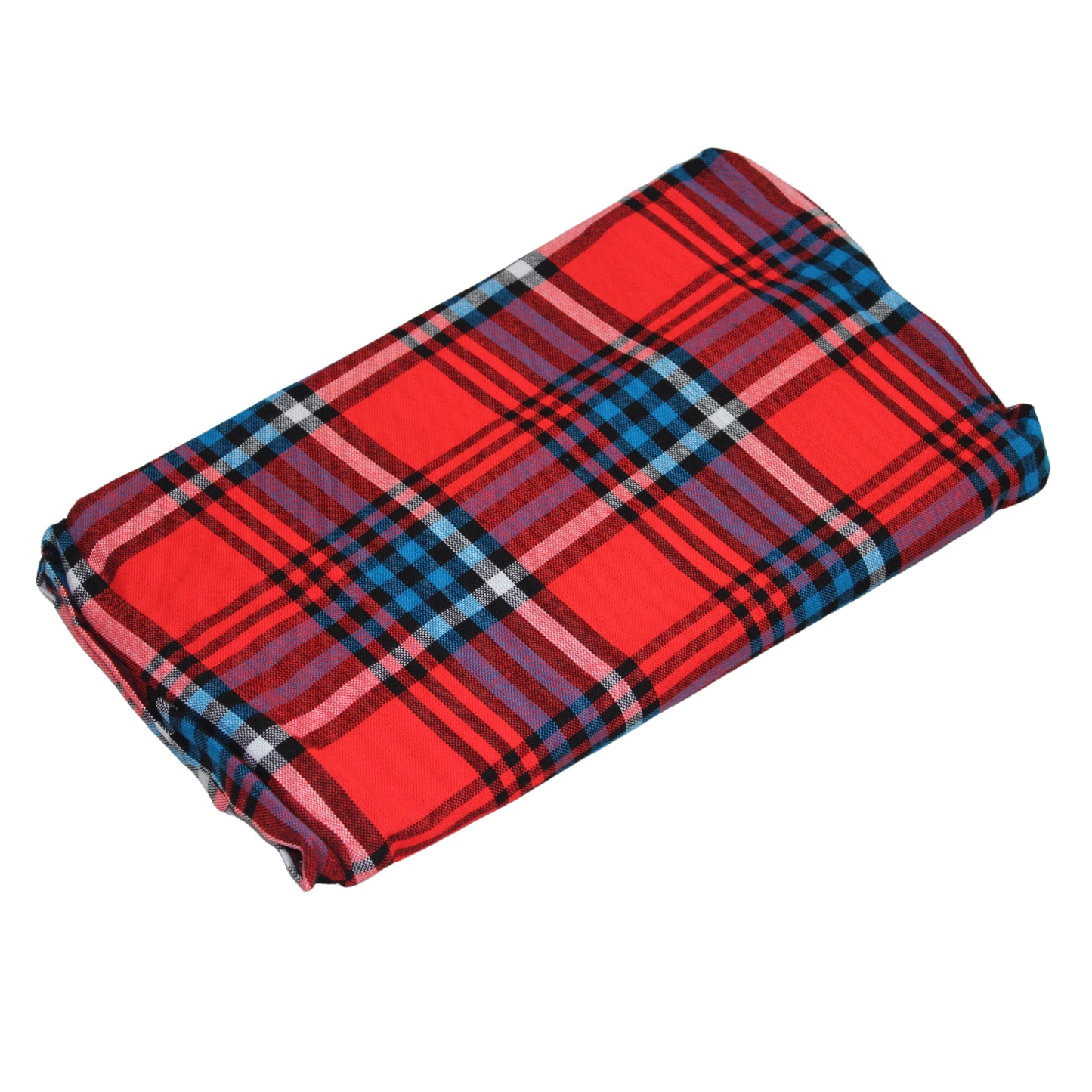 Maasai Shuka – Classic Red and Blue Tartan – Enkito e Orma (Step of Honor).